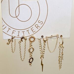 Urban Outfitters Piper Icon Various Post Earrings Lightning Bolt Sun Snake Set